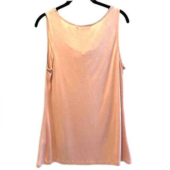 Apt. 9 Sparkly Sequined‎ Scoop Neck Sleeveless Tank Champagne Pink Medium - Picture 2 of 6